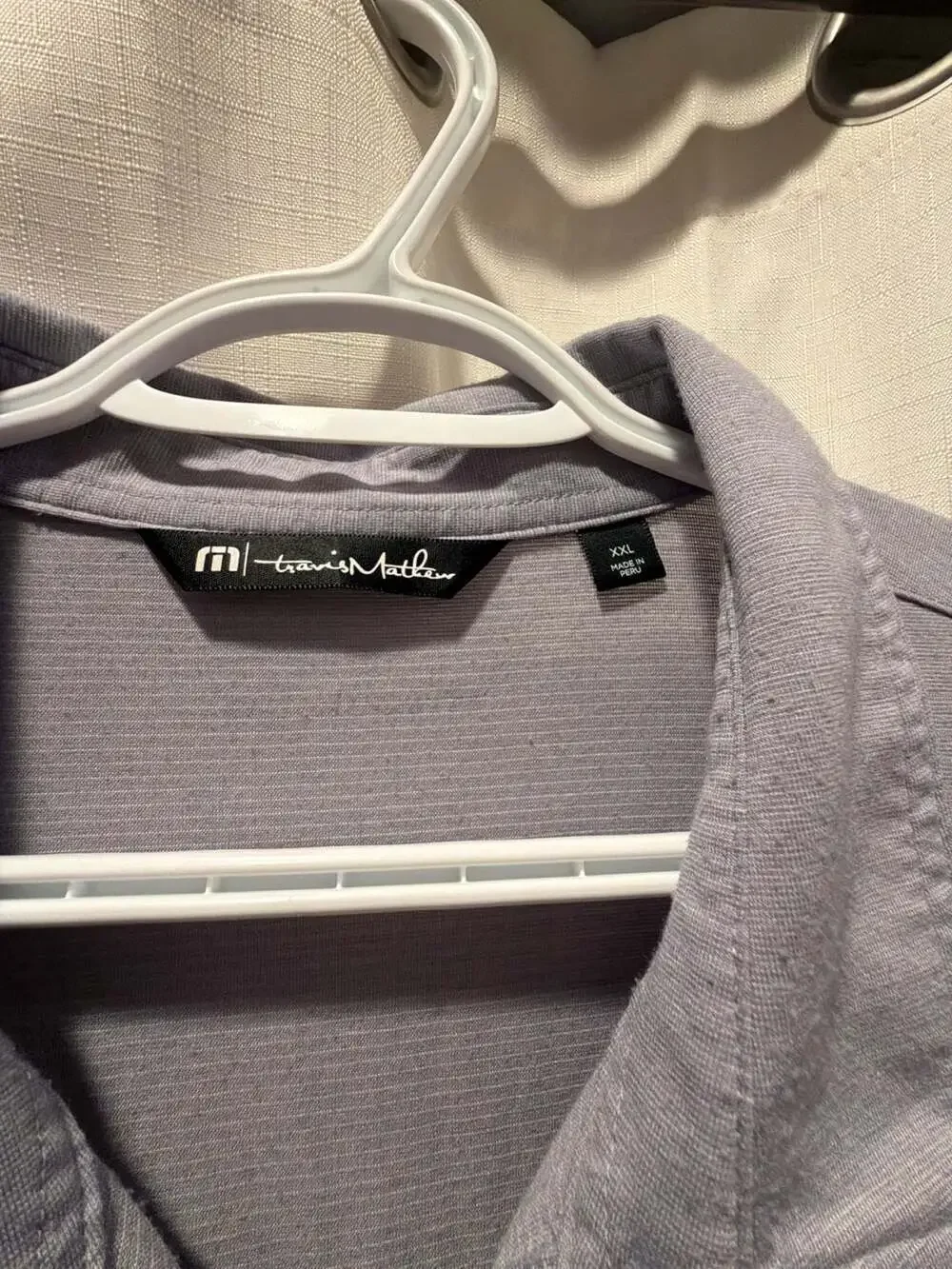 TravisMathew Coastal Chest Stripe Polo Shirt Grey